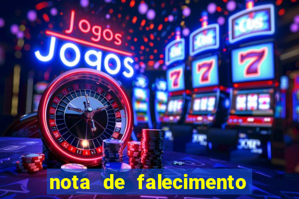nota de falecimento em campos altos hoje